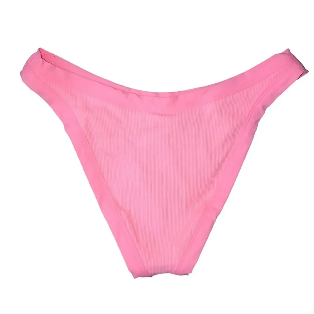 L*Space Bikini Swimsuit Set Axel Top Foley Bottom in Crystal Pink Large NWT